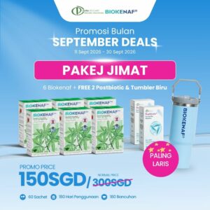 PAKEJ JIMAT (6 KOTAK + 2 POSTBIOTIC + 1 TUMBLER)